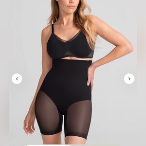 Honeylove Superpower Shapewear Black Shorts Sz L high Waist